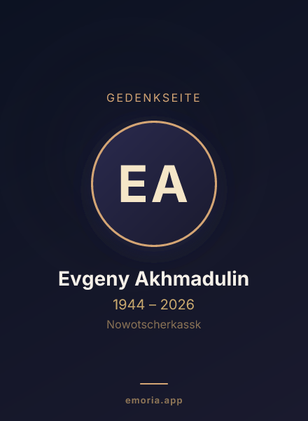Gedenkportrait von Evgeny Akhmadulin
