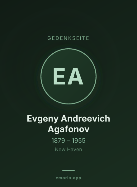 Gedenkportrait von Evgeny Andreevich Agafonov