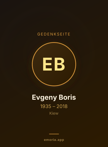 Gedenkportrait von Evgeny Boris