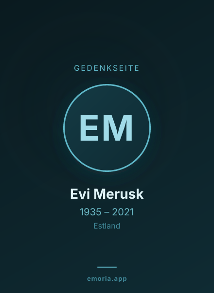 Gedenkportrait von Evi Merusk