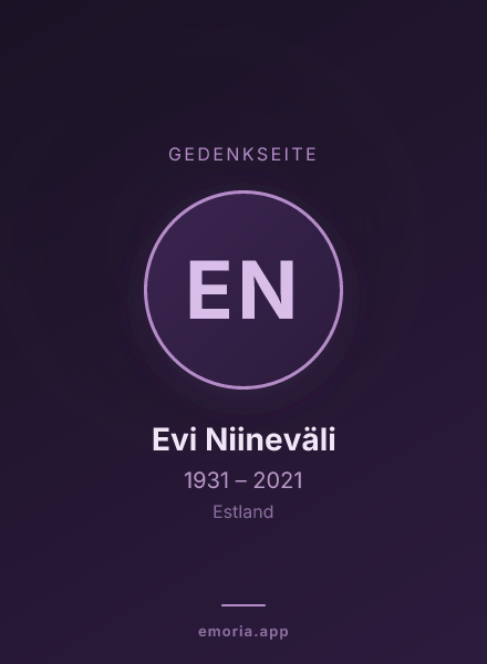 Gedenkportrait von Evi Niineväli