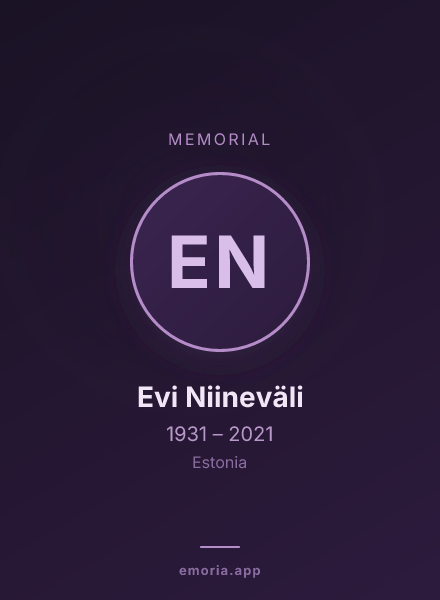 Memorial portrait of Evi Niineväli