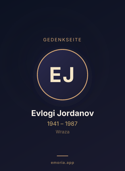 Gedenkportrait von Evlogi Jordanov