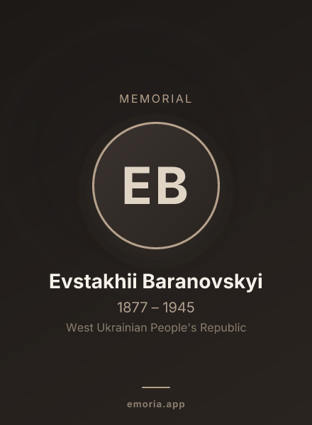 Memorial portrait of Evstakhii Baranovskyi