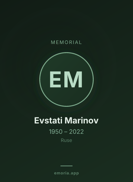 Memorial portrait of Evstati Marinov
