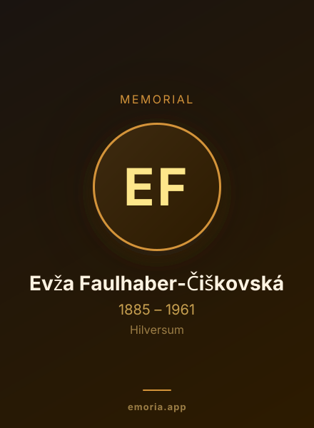 Memorial portrait of Evža Faulhaber-Čiškovská
