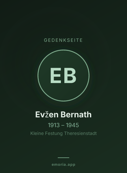 Gedenkportrait von Evžen Bernath