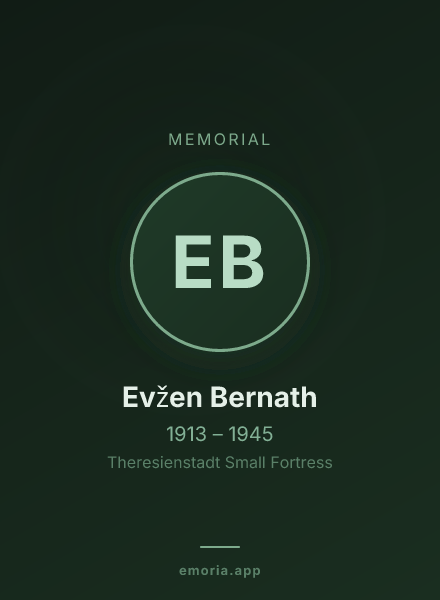Memorial portrait of Evžen Bernath