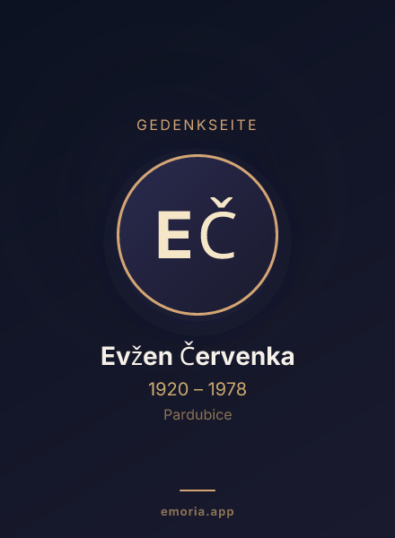 Gedenkportrait von Evžen Červenka
