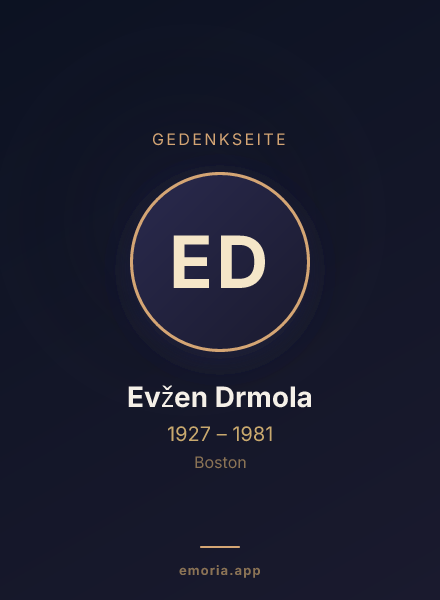 Gedenkportrait von Evžen Drmola