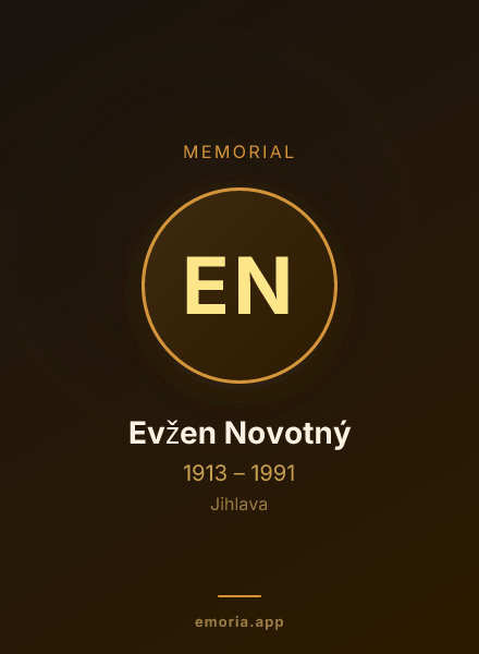 Memorial portrait of Evžen Novotný