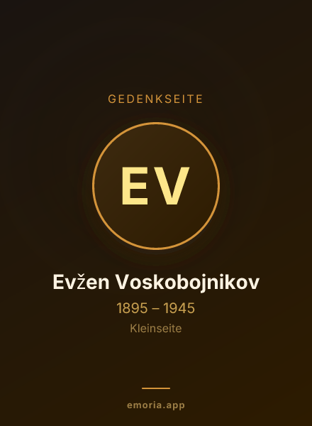 Gedenkportrait von Evžen Voskobojnikov