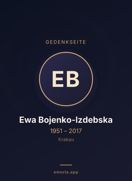 Gedenkportrait von Ewa Bojenko-Izdebska