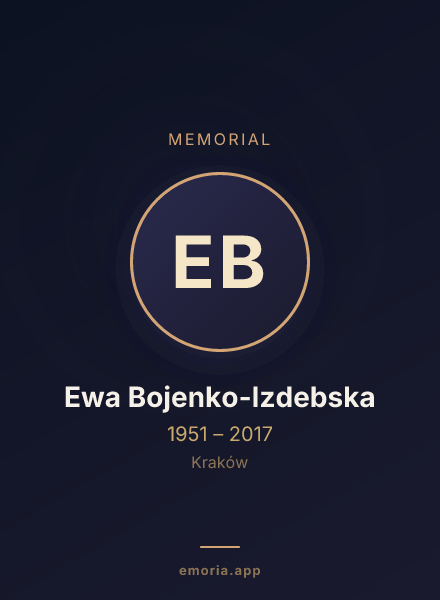 Memorial portrait of Ewa Bojenko-Izdebska