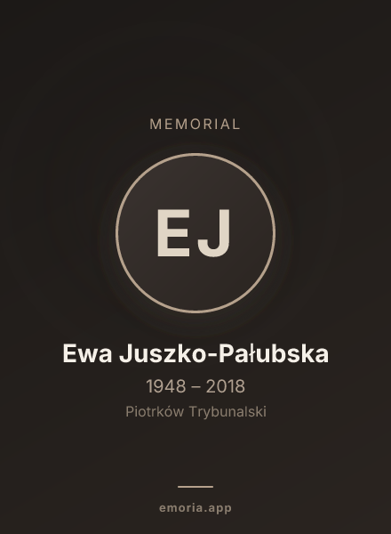 Memorial portrait of Ewa Juszko-Pałubska