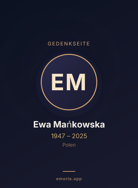 Gedenkportrait von Ewa Mańkowska