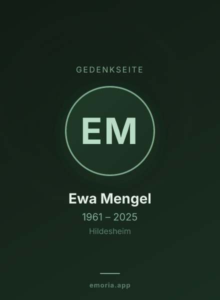 Gedenkportrait von Ewa Mengel