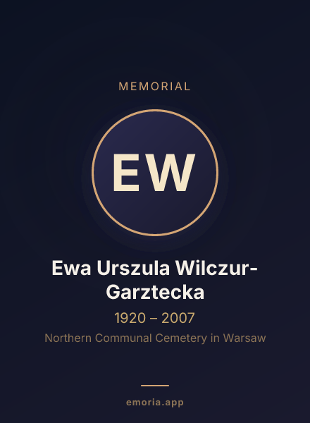 Memorial portrait of Ewa Urszula Wilczur-Garztecka
