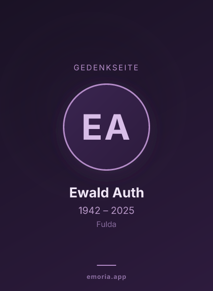 Gedenkportrait von Ewald Auth