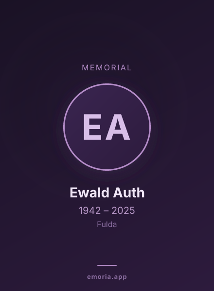 Memorial portrait of Ewald Auth