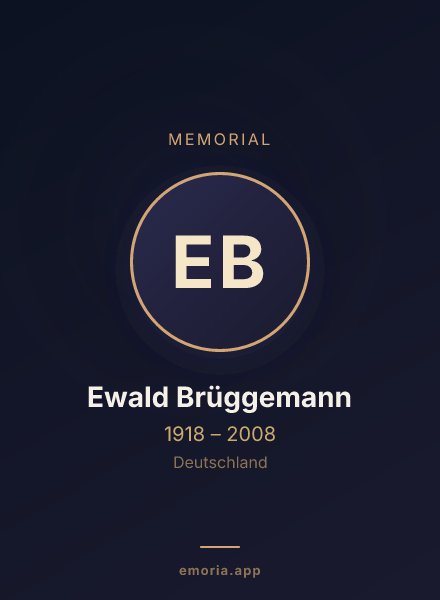 Memorial portrait of Ewald Brüggemann