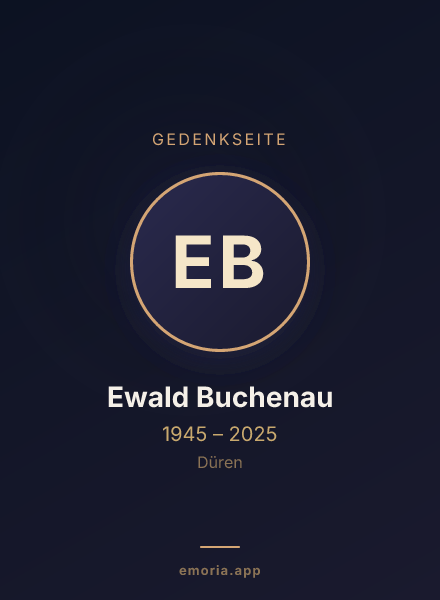 Gedenkportrait von Ewald Buchenau