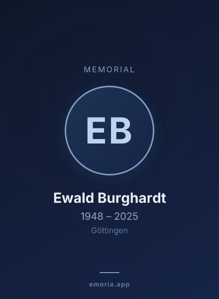 Memorial portrait of Ewald Burghardt