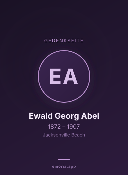 Gedenkportrait von Ewald Georg Abel
