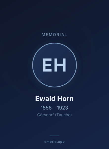Memorial portrait of Ewald Horn