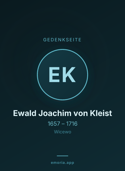 Gedenkportrait von Ewald Joachim von Kleist