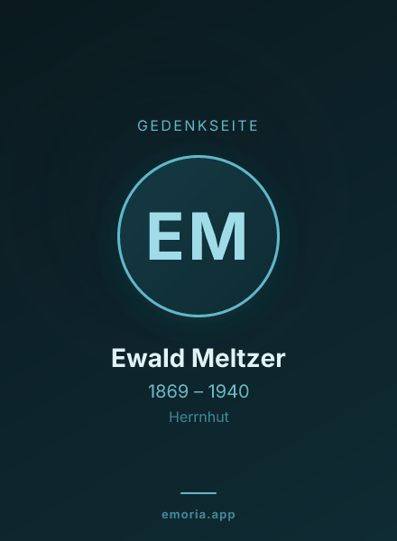 Gedenkportrait von Ewald Meltzer