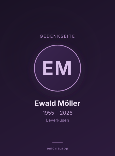 Gedenkportrait von Ewald Möller