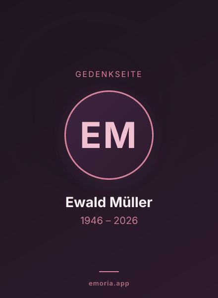 Gedenkportrait von Ewald Müller