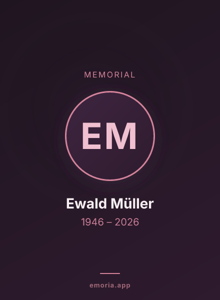 Memorial portrait of Ewald Müller