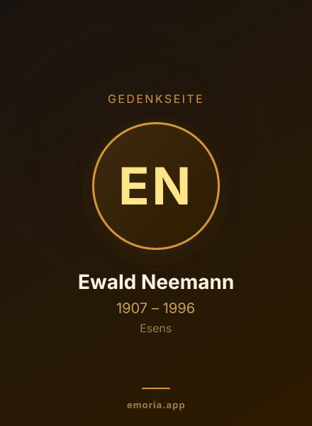 Gedenkportrait von Ewald Neemann