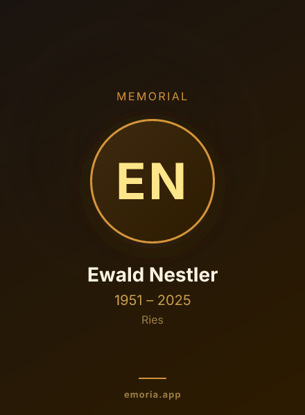 Memorial portrait of Ewald Nestler