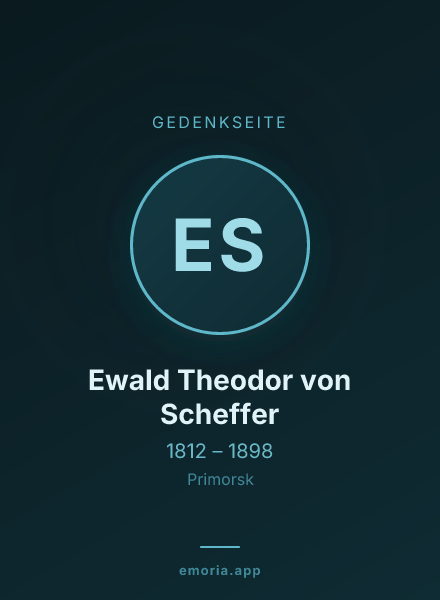 Gedenkportrait von Ewald Theodor von Scheffer