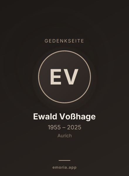 Gedenkportrait von Ewald Voßhage