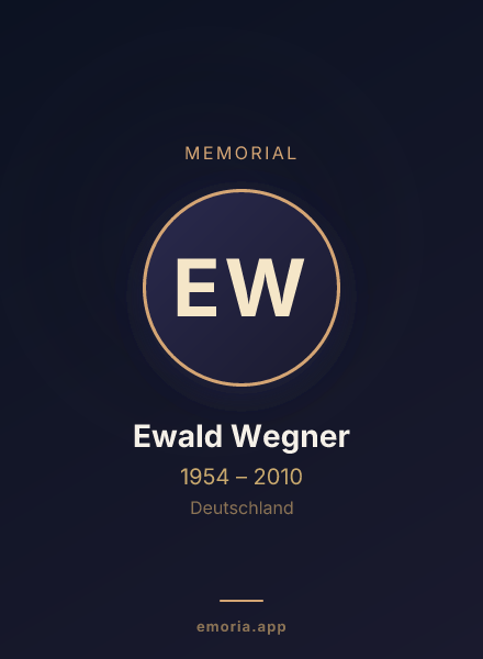 Memorial portrait of Ewald Wegner