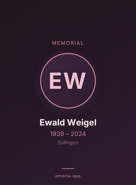 Memorial portrait of Ewald Weigel