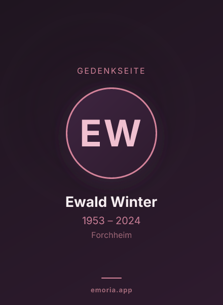 Gedenkportrait von Ewald Winter