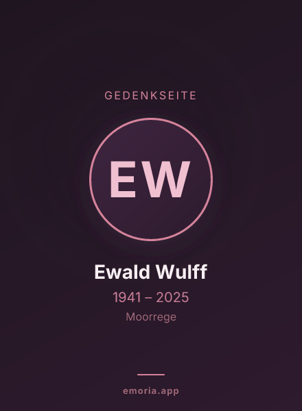 Gedenkportrait von Ewald Wulff