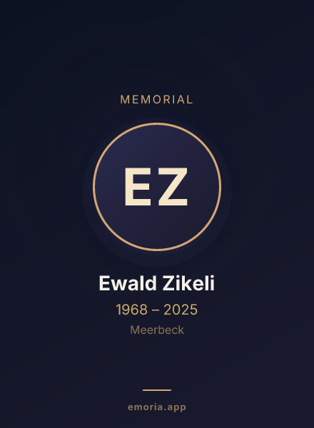 Memorial portrait of Ewald Zikeli