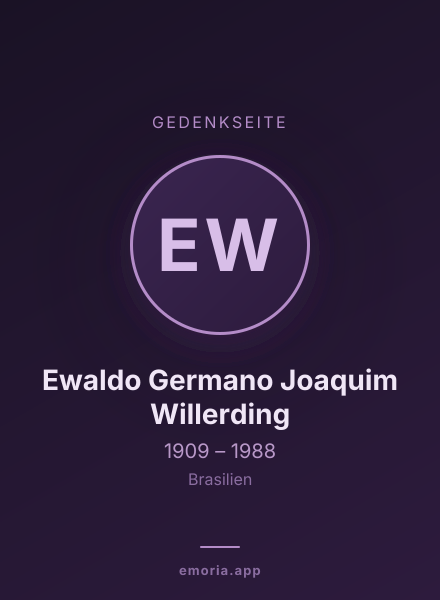 Gedenkportrait von Ewaldo Germano Joaquim Willerding