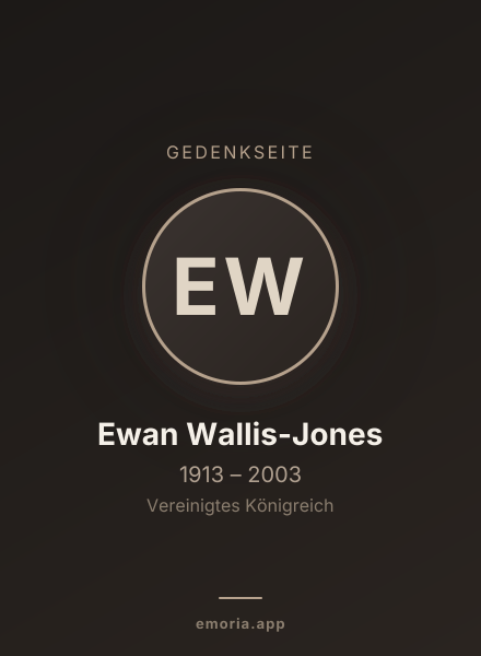 Gedenkportrait von Ewan Wallis-Jones