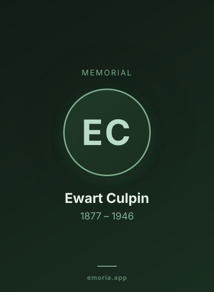 Memorial portrait of Ewart Culpin