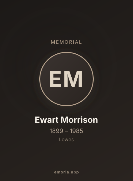 Memorial portrait of Ewart Morrison