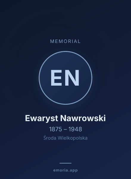 Memorial portrait of Ewaryst Nawrowski