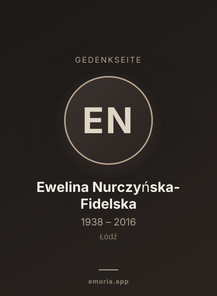 Gedenkportrait von Ewelina Nurczyńska-Fidelska