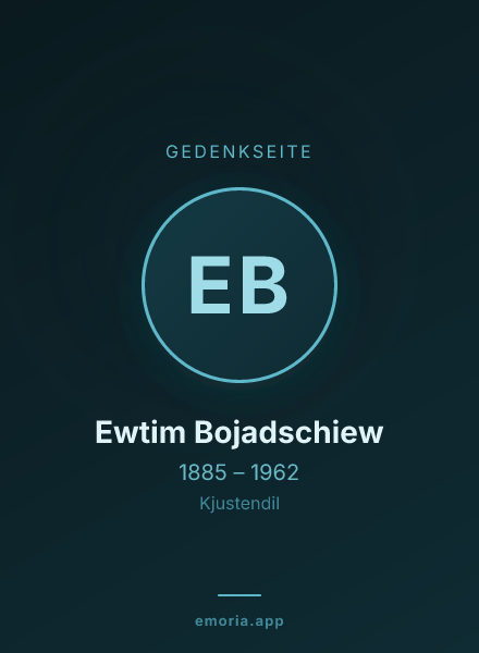Gedenkportrait von Ewtim Bojadschiew